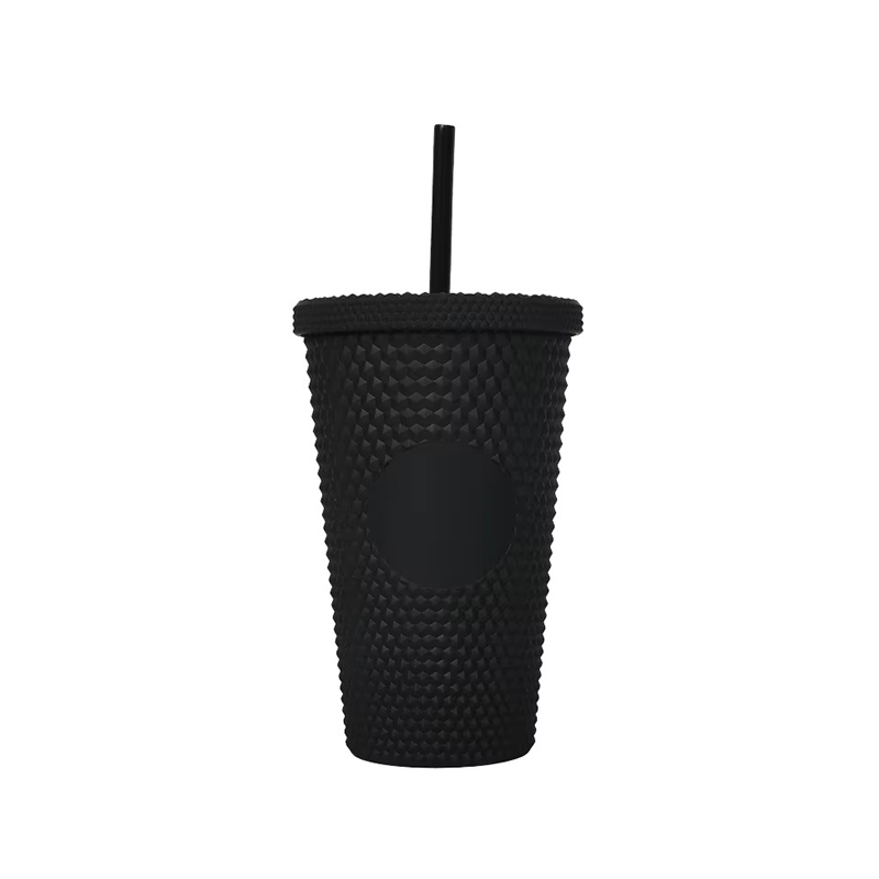 Spill-proof heat-insulated plastic tumbler