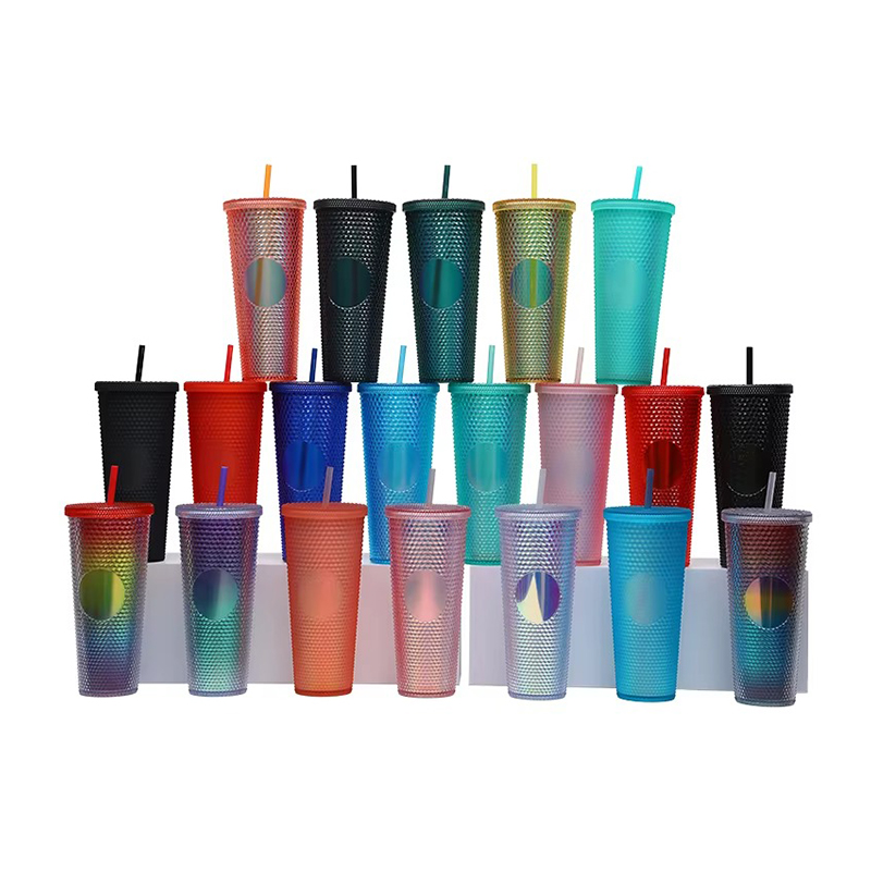 Diamond durian insulation plastic tumbler