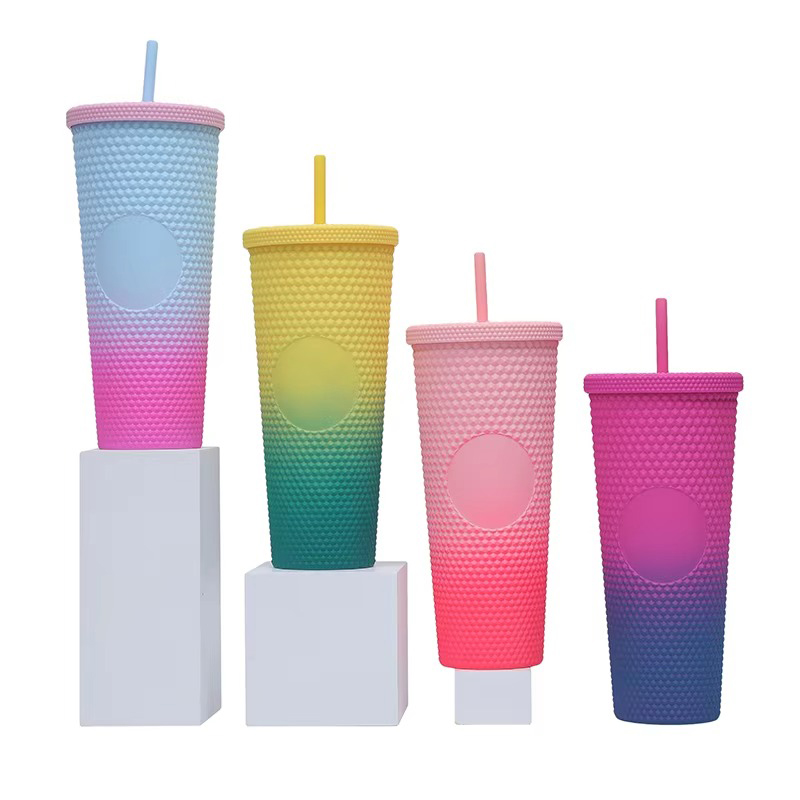 Large capacity matte plastic tumbler