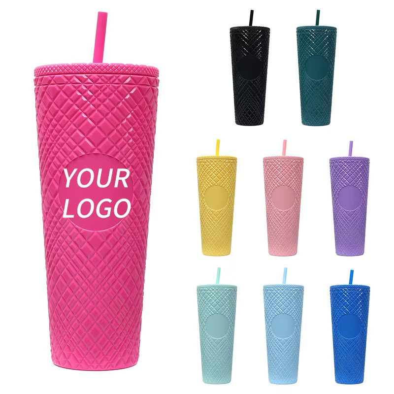 Camping double decker drinks plastic tumbler