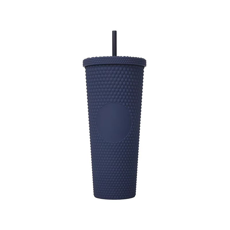 Large capacity matte plastic tumbler