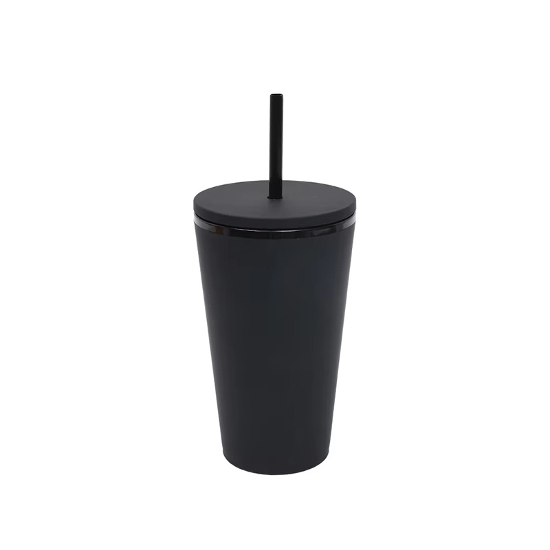 Travel color matte plastic tumbler