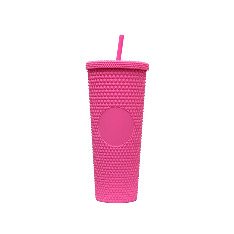 Large capacity matte plastic tumbler