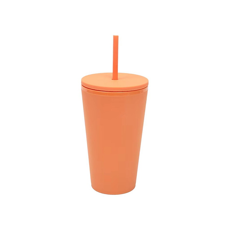 Travel color matte plastic tumbler