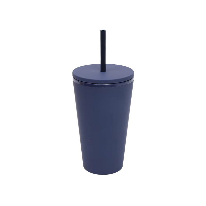 Travel color matte plastic tumbler