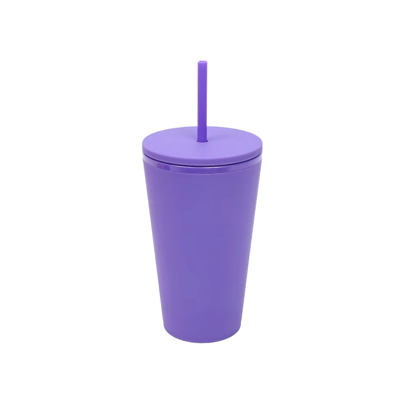 Travel color matte plastic tumbler