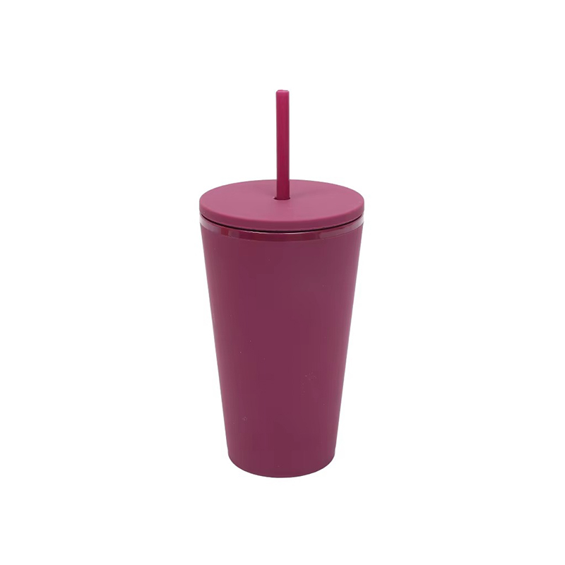 Travel color matte plastic tumbler