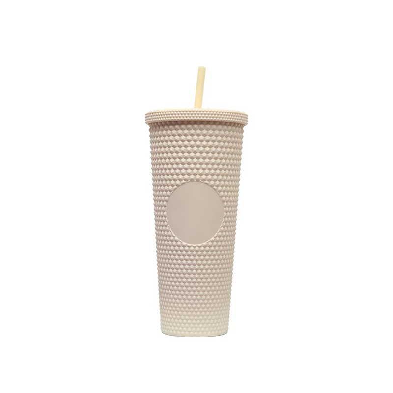 Large capacity matte plastic tumbler