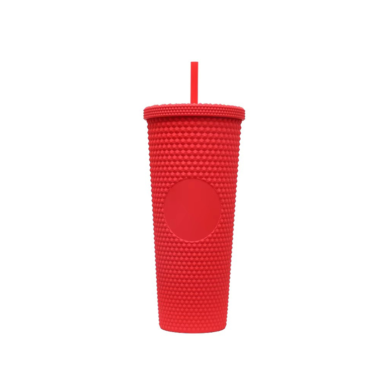 Large capacity matte plastic tumbler