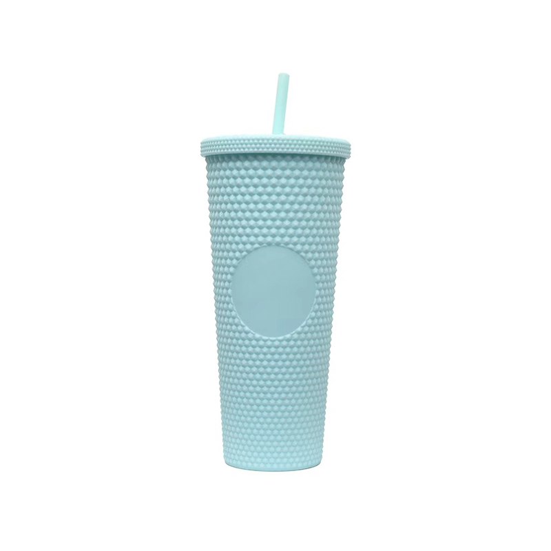 Large capacity matte plastic tumbler