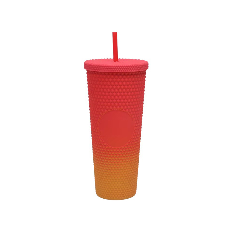 Large capacity matte plastic tumbler