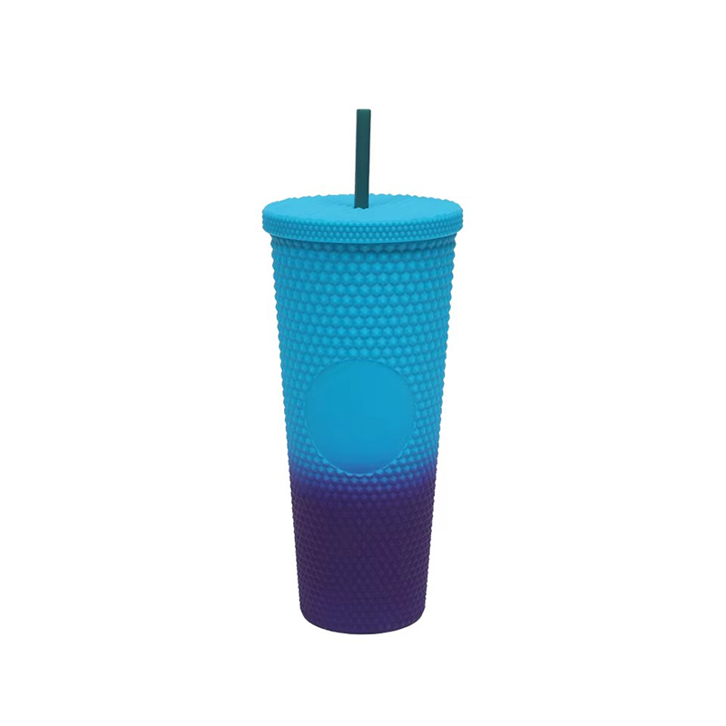 Large capacity matte plastic tumbler